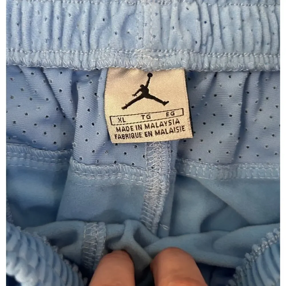 VTG Jordan Spellout Tracksuit Light Blue Yellow White Hooded Jacket 2XL Pants XL